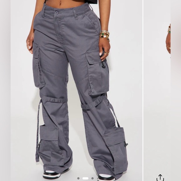 Fashion Nova Pants - Women’s Gray Cargo Pants